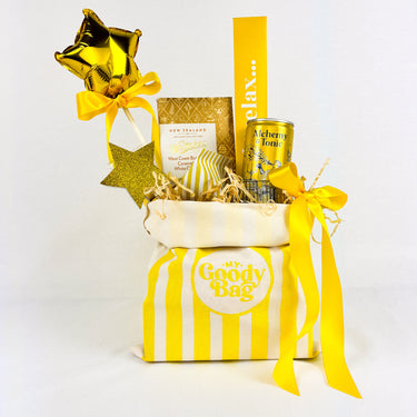 Yellow Goody Bag Gift with balloon
