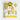 Collection of gold-themed items including a straw, can, stars, and a box on a white background.