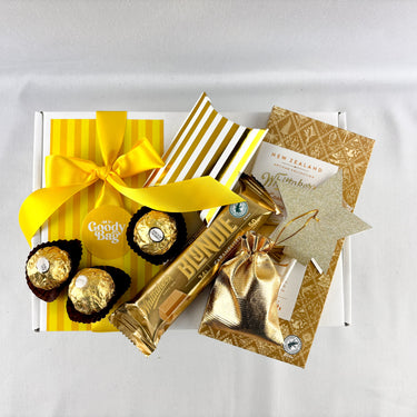 A Golden Start Goody Box | A Gift Box Of Gold Treats