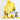Yellow Goody Bag with sweets, treats, glasses and canned drinks