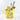 Decorative goodie bag with a bottle, star, and striped bag on a white background